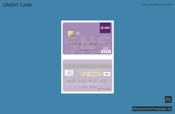 Beispielvorschau der Visa-Debitkarte der niederländischen SNS Bank